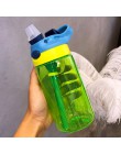 Nowy 480 ml Cute Baby Water Cup szczelna butelka ze słomką pokrywka dzieci szkoła Outdoor Sport fajna butelka do picia kubek do 