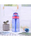 Nowy 480 ml Cute Baby Water Cup szczelna butelka ze słomką pokrywka dzieci szkoła Outdoor Sport fajna butelka do picia kubek do 