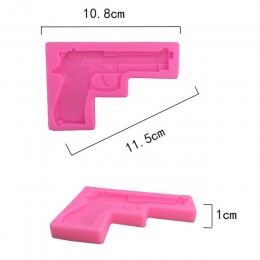 Pistolet-zabawka pistolet kształt kremówki formy silikonowe do ciasta 3D tłoczone foremka do czekolady ciasto foremki do ciastek