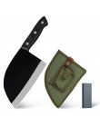 ZEMEN Butcher nóż kuchenny Cleaver 7Cr17Mov krajalnica ze stali nierdzewnej Chopper zestaw noży wysokiej jakości 6.5 cal Chef's 