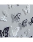18 sztuk 3D czarno-biała naklejka z motylami artystyczna naklejka ścienna dekoracja wnętrz wystrój pokoju gorąca sprzedaż