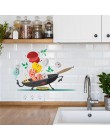Cartoon Happy pan naklejka ścienna do kuchni na lodówka do kuchni szafka dekoracyjna naklejki ozdobne zdejmowane domowe naklejki