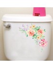 Kolorowe kwiaty 3D naklejki ścienne piękna piwonia naklejki na lodówkę szafa toaleta dekoracja łazienki naklejki ścienne pcv/kle