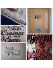 Hiszpański francuski cytaty zdania naklejki ścienne winylowe wymienny francja hiszpania tapeta Wall Art do salonu dekoracja sypi