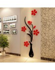 5 rozmiar kolorowe wieloczęściowe wazon na kwiaty 3D dekoracja akrylowa naklejka ścienna sztuka DIY plakat do dekoracji domu syp