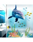 Wodoodporna naklejka na ścianę w kuchni/łazience ocean deep water sea naklejki do dekoracji wnętrz delfin fish dekoracyjna nakle