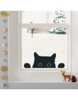 Śliczne kocięta podglądające naklejki ścienne z kotem na pokoje dla dzieci lodówka zwierzęta kreskówkowe kot naklejki ścienne Mu