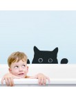 Śliczne kocięta podglądające naklejki ścienne z kotem na pokoje dla dzieci lodówka zwierzęta kreskówkowe kot naklejki ścienne Mu
