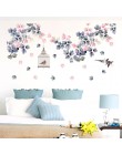 139*71cm ściana kwiatów naklejki dekoracja łóżka klatka dla ptaków Home Decor pcv DIY naklejki ścienne winylowe do sypialni TV S