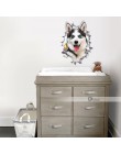 Hole View Cat Dog 3D naklejka ścienna toaleta wc dekoracja pokoju dziecięcego naklejki ścienne lodówka wodoodporny plakat