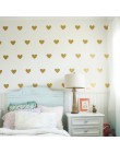 Baby Girl Room dekoracyjne naklejki złota naklejka na ścianę z sercem dla dzieci naklejka ścienna do pokoju naklejki dekoracja p