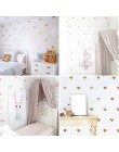 Baby Girl Room dekoracyjne naklejki złota naklejka na ścianę z sercem dla dzieci naklejka ścienna do pokoju naklejki dekoracja p