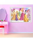 Królowa śniegu Aurora księżniczka naklejki na okna dla dzieci pokój dekoracji wnętrz Cartoon sztuka na ścianę dziewczyny naklejk