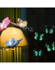 12 sztuk symulacja świetlisty motyl 3D ścienne StickerHome festiwal dekoracji świecące w ciemności magnesy w kształcie motyli na