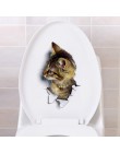Najnowszy Home Decor koty 3D naklejki ścienne Hole View naklejka na toaletę Cat Home Decoration naklejki ścienne pcv wymienny Ar