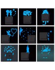 Niebiesko-świetlna świecąca naklejka pod włącznik Home Decor Cartoon świecące naklejki ścienne ciemna poświata naklejka dekoracy