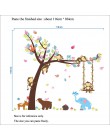 Las naklejka ścienna zwierzęta małpa niedźwiedź drzewo dla dzieci pokój dzieci naklejka przedszkole dekoracja sypialni plakat na