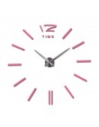Nowe diy akrylowe naklejki ścienne z efektem lustra zegar duży nowoczesny design naklejki 3d europa wzór home decora zegary pega