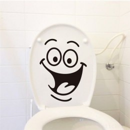 Funny Smile naklejki ścienne do łazienki toaleta Home Decoration wodoodporna ściana naklejki na naklejka na toaletę dekoracyjny 