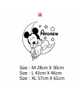 Spersonalizowana nazwa własna myszka Mickey na ścianę naklejka Minnie Decor dla dzieci pokój dekoracja do pokoju dziewczęcego na