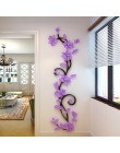 3D kwiat w wazonie drzewo DIY wymienny Art ścienne winylowe naklejki kalkomania Mural Home Decor dla domu sypialnia dekoracja ot
