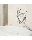 Szklane naklejki na drzwi prysznicowe naklejki ścienne dla dzieci śliczne wodoodporne zdejmowane dla dziecka wystrój łazienki na