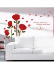 1 sztuk/partia gorąca sprzedaż 120x75cm wymienny czerwona róża życie jest kwiat naklejka ścienna z cytatem Mural dla DIY naklejk
