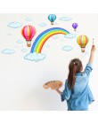 Tęcza w stylu kreskówki chmura gorącego powietrza ściana z balonami naklejki dla dzieci pokoje dla dzieci dekoracje dekoracyjne 
