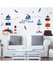 Morze żaglówka latarnia morska naklejki ścienne dekoracja do tła sypialnia tv do salonu sofa Mural tapety naklejki ozdobne nakle
