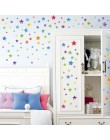 Kolor tęczy kropki naklejka ścienna w kształcie gwiazdy dla dzieci pokój dekoracja wnętrz dla dzieci naklejki kreatywny wymienny