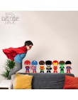 7 sztuk superbohater z maską naklejka ścienna Cartoon Batman artystyczne naklejki tapety zrób to sam dla dzieci chłopiec sypialn