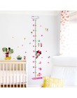 Minnie mickey miarka wzrostu naklejki ścienne dla dzieci pokój kreskówka kwiat pomiar wysokości wykres dekoracyjne naklejki ście