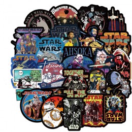 100 sztuk DIY gwiazda kreskówki Wars Jedi Darth Vader naklejki dekoracja pokoju Laptop bagaż naklejki ścienne wystrój ścian salo
