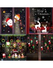 1 sztuk wesołych świąteczne naklejki ścienne na boże narodzenie w domu dekoracji nowy rok Windows święty mikołaj ełk naklejka na