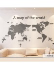 3D naklejki ścienne akrylowe dekoracje ścienne salon sypialnia mapa świata naklejki wystrój domu 5 rozmiarów jeden kawałek tapet