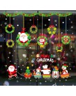 1 sztuk wesołych świąteczne naklejki ścienne na boże narodzenie w domu dekoracji nowy rok Windows święty mikołaj ełk naklejka na