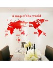 3D naklejki ścienne akrylowe dekoracje ścienne salon sypialnia mapa świata naklejki wystrój domu 5 rozmiarów jeden kawałek tapet