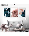 Zdjęcia ścienny do salonu liść Cuadros obraz plakat skandynawski kwiatowy obraz ścienny na płótnie botaniczne plakaty i druki