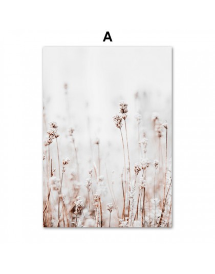 Roślina hodowlana kwiat liście pszenica ściana krajobrazowa płótno artystyczne malarstwo Nordic plakaty i druki zdjęcia ścienny 