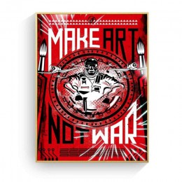 Make Art Not War Pop Art plakat w stylu Vintage drukuje obraz olejny na płótnie Wall artystyczne murale zdjęcia do dekoracji sal