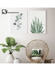 Akwarela rośliny liść plakat na płótnie styl skandynawski drukuj skandynawski ściana artystyczny obraz zdjęcia do dekoracji mini