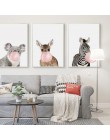 Bańka guma do żucia żyrafa Zebra plakaty ze zwierzętami płótno artystyczny obraz Wall Art obraz dekoracyjny przedszkola styl ska