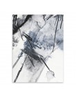 Nowoczesny abstrakcyjny chiński atrament Splash płótno A4 plakat artystyczny drukuj obraz malarstwo ścienne bez ramki Vintage Re