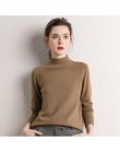GCAROL kobiety sweter z półgolfem 30% wełny grube ciepłe swetry jesień zima krótkie dziergany sweter Stretch Plus rozmiar 2XL