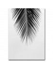 Obraz na płótnie Home Decor nordycka czerń białe serce liść palmowy Feather zdjęcia drukuje plakat artystyczny na ścianę do salo