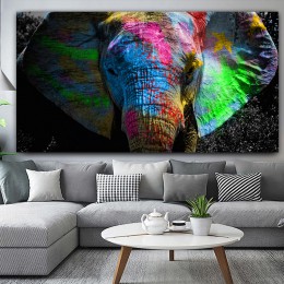 RELIABLI kolorowy obraz słoń plakat ze zwierzętami obraz olejny na płótnie ściany pokój artystyczny obraz do dekoracji dla Hoom 