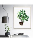 CLSTROSE nowoczesny zielony liście tropikalnej rośliny na płótnie nadrukowany plakat artystyczny skandynawski zielony ściana roś