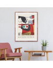 Le Corbusier wystawa plakat 1954 francuskie muzeum sztuki drukuj kubizm styl Mid Century nowoczesny obraz ścienny na płótnie wys
