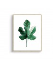CLSTROSE nowoczesny zielony liście tropikalnej rośliny na płótnie nadrukowany plakat artystyczny skandynawski zielony ściana roś