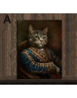 Styl Vintage dekoracje do domu zwierzęta obraz na płótnie kardynał portret kota plakaty Hd drukuj nordic wall art obraz do sypia